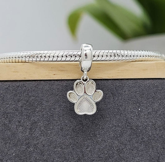 Dangle Paw Print Charm